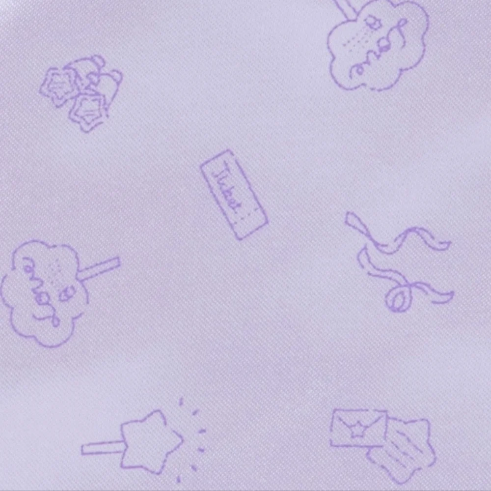 Sanrio Little Twin Stars Enjoy Idol Tote Bag Purple Satin